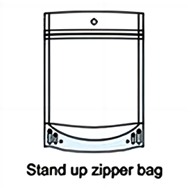 stand up zipper bag