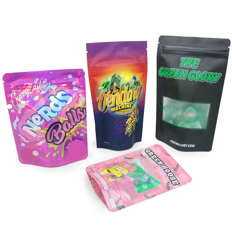 custom printed candy medible packs food jelly dry fruit mylar bag